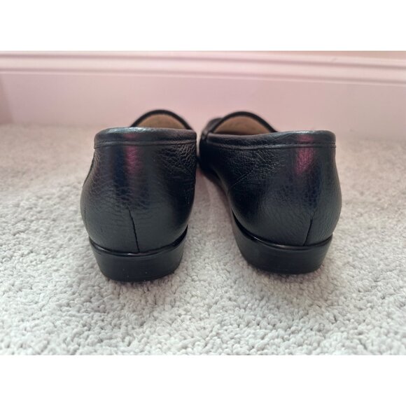 SAS Womens Black Pebbled Leather Loafers With Tripad Comfort Footbed Size 9.5M - Picture 4 of 10